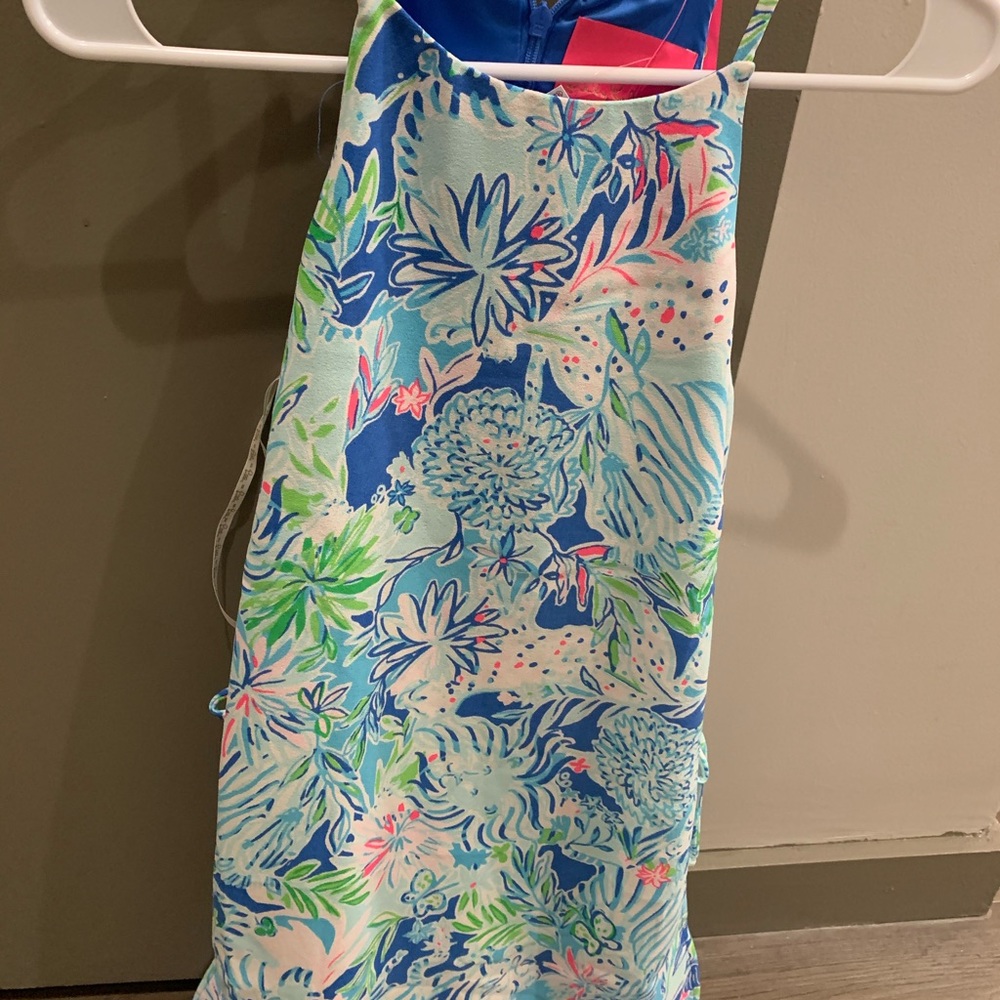 NWT LILLY PULITZER PEARL ROMPER COASTAL BLUE LION - Picture 6 of 12